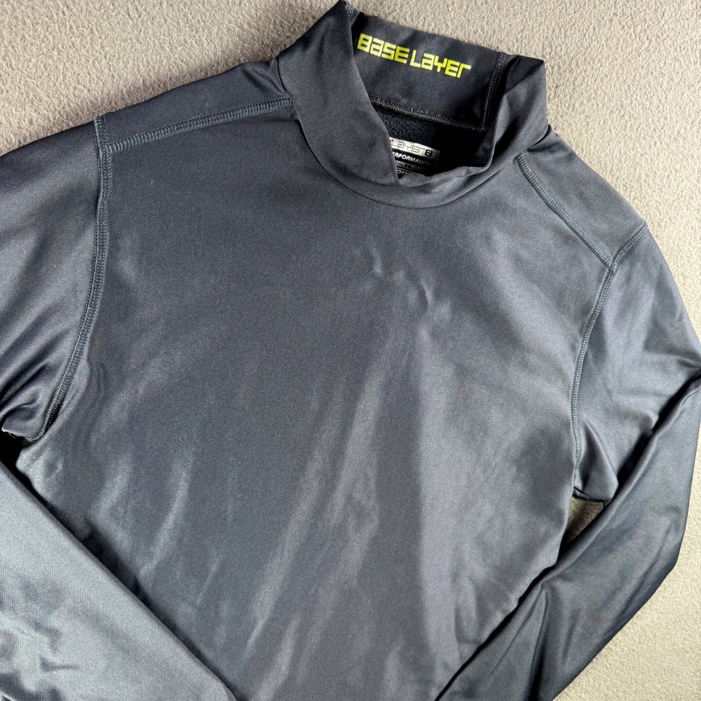Layer 8 Base Layer Men M Performance Black Long Sleeve Top Shirt Gym Run‎ Hiking